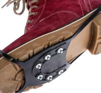 Ice climbers with full metal spikes for shoes size 36-45, rubber overlays for shoes with metal spikes for walking on ice and snow
