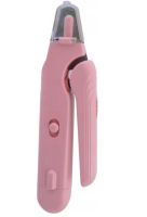 Тример когтерезка Nail Cutter PC-666 2 в 1 тример-пилка для стрижки кігтів собак і котів, автоматична пилка з обмежувачем і підсвічуванням від USB