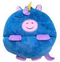 Sleeping Bag with Pillow for Children Happy Nappers Unicorn 3 in 1 Children's Sleeping Bag 130X50 cm Cocoon Transformer, Pillow Sleeping Toy with Zipper