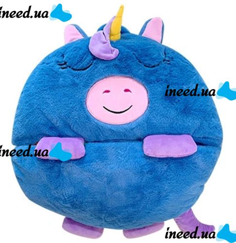 Sleeping Bag with Pillow for Children Happy Nappers Unicorn 3 in 1 Children's Sleeping Bag 130X50 cm Cocoon Transformer, Pillow Sleeping Toy with Zipper