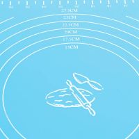 Силіконовий килимок для розкочування тіста Kamille 43х35 см антиковзаючий для формування, розкочування, випічки і роботи з тестом блакитний, рожевий