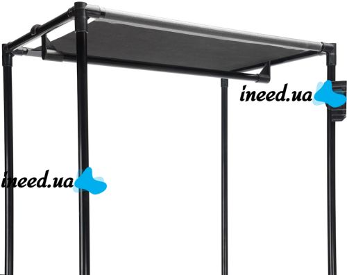 Підлогова складна вішалка для одягу New Boxy Coat Rack 6602 шафа органайзер з гачками і трьома полицями для взуття, розкладний стелаж для передпокою
