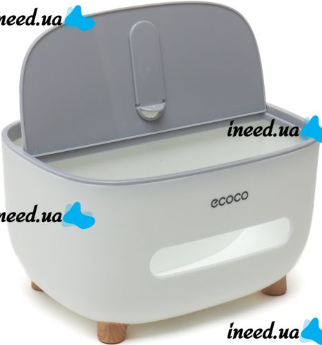 Настільний контейнер для серветок Ecoco E2009 серветниця органайзер для зберігання дрібниць із тримачем, підставкою для телефона Tissue Box AND-117
