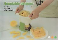 Подрібнювач для овочів Vegetable Chopper 2 в 1 кухонна Ручна овочерізка з двома змінними насадками для нарізки картоплі на скибочки і кубики