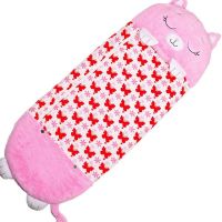 Sleeping Bag with Pillow for Children Happy Nappers Kitty 3 in 1 Children's Sleeping Bag Slip 130X50 cm Cocoon Transformer, Pillow toy with Zipper
