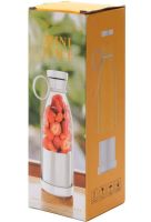 Portable Mini Juicer 350ml Bottle Blender for Smoothies and Juice, Wireless Portable Mini Blender, Juicer, Fruit Chopper White