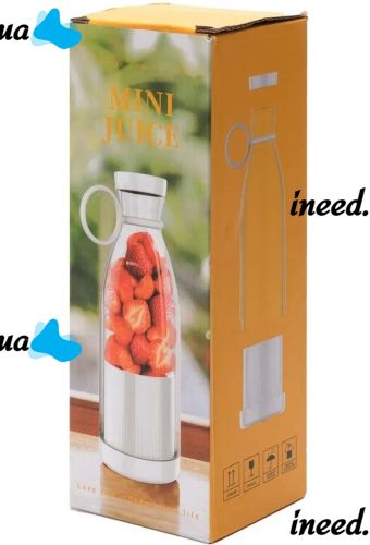 Portable Mini Juicer 350ml Bottle Blender for Smoothies and Juice, Wireless Portable Mini Blender, Juicer, Fruit Chopper White