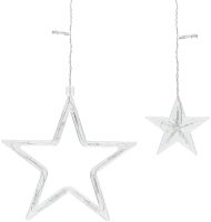 Внутрішня кольорова гірлянда завісу зірки Star Style 2.5х1 м 138 LED діодів M, Світлодіодна RGB гірлянда-завісу 12 зірок на вікно 2. 5мх1м 220V