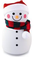 Дитячий настільний нічник Сніговик Snowman силіконовий світлодіодний RGB світильник, бездротова новорічна LED лампа 7 режимів на акумуляторі USB