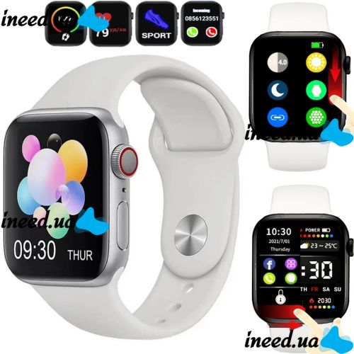 Smart Wrist Smart Watch F21 White Voice Call, Bluetooth Fitness and Health Functions with Wireless Charging IOS Android White