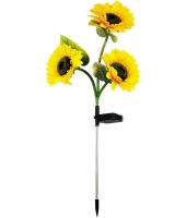 Садовий декоративний ліхтар Соняшники Solar Sunflower Led Light GW-918 42.5 см 2 штуки вуличний світильник на сонячній батареї для саду Теплий білий