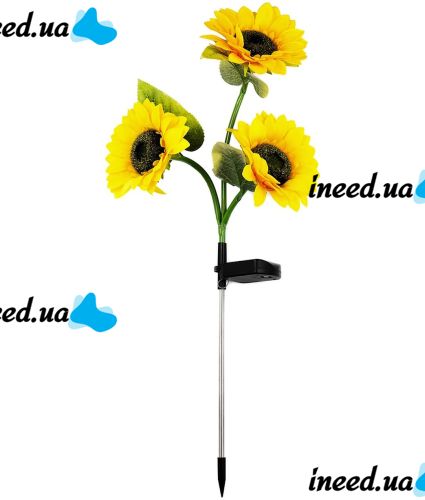Садовий декоративний ліхтар Соняшники Solar Sunflower Led Light GW-918 42.5 см 2 штуки вуличний світильник на сонячній батареї для саду Теплий білий