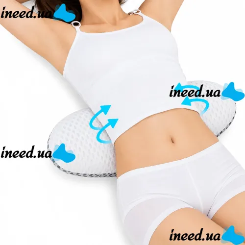 Ортопедическая подушка под поясницу Lumbar Support Pillow SP4817 анатомическая поясничная подушка для поддержки спины и позвоночника 48х30х8 см