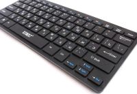 Комплект бездротова ультратонка Bluetooth клавіатура і миша UKC WI1214 Black набір 2 в 1 для ПК комп'ютера ноутбука з USB адаптером 2.4 GHz Чорний