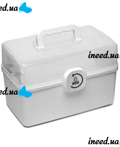 Аптечка-органайзер для лекарств MVM PC-16 28х15х14 см M пластиковый органайзер для хранения, домашняя аптечка с выдвижными полками 3067-2 Белая