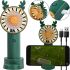 Desktop rechargeable fan with horns Mini Fan KL-FN20 with backlight and phone stand, Hand-held mini fan from the battery