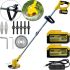 Cordless lawn mower trimmer for cutting grass and bushes DeWalt DCMST156N 48V with 2 batteries Cordless mower for cutting garden and lawns