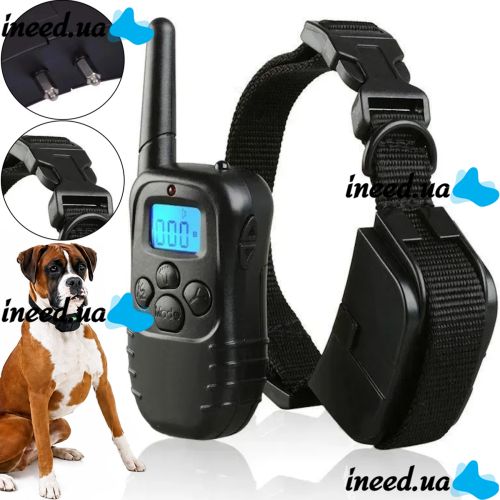 Remote Pet Dog Training Collar with LCD Display, Battery-Powered Electronic Training Collar
