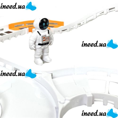 Designer Outer Space Track LT243173 with Sound Effects and Light with Shuttle, Bridge and astronauts 888-86 42 details White