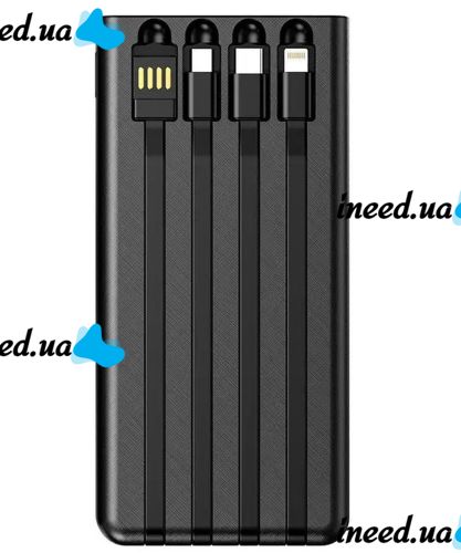 Charger Power bank YM-485 Solar 10000 mAh with a set of cables 4in1 External solar battery Type-C microUSB Lightning