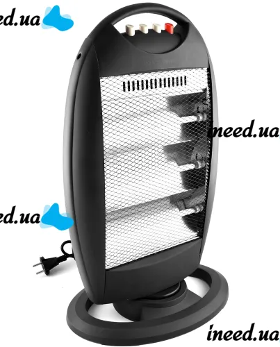 Floor infrared halogen heater Domotec MS-5951 1200W 3 power modes, tabletop quartz electric heater from the mains 1200W