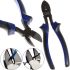 Tool Berg Side Cutters for cutting metal products 160 mm Side Diagonal Wire Cutters for cutting wires, cables and shells Blue