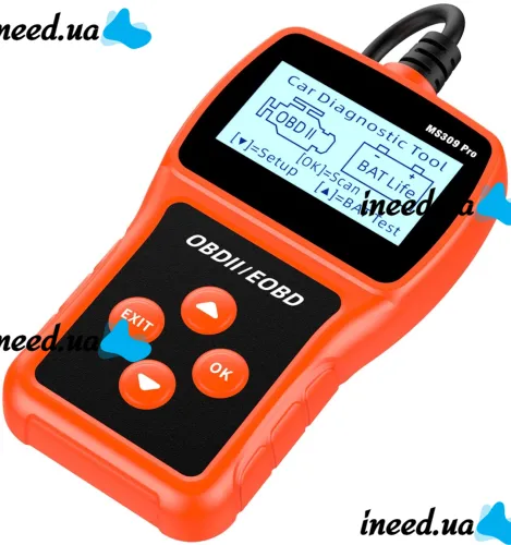 Автомобільний сканер OBDII/EOBD MS309PRO для діагностики помилок двигуна авто, детектор несправності, діагностичний автосканер з дисплеєм OBD2