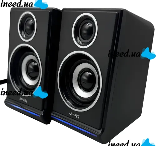 Wired Computer Speakers Jedel S-578 2.0 6W Stereo RGB Speaker with Volume Control, Backlit Speaker for PC and Laptop from USB