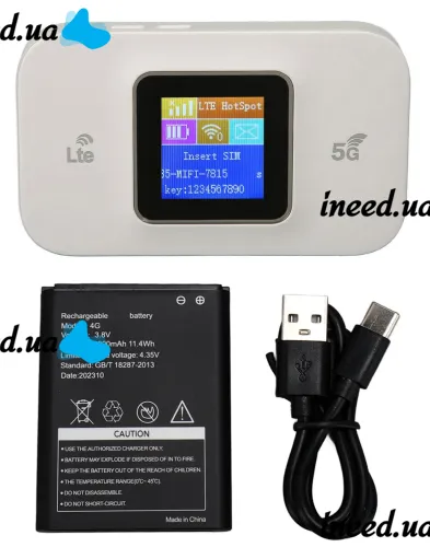 Wireless Mobile Wi-Fi Pro MF68E 4G/5G Cordless Wifi Router with SIM card slot and removable battery