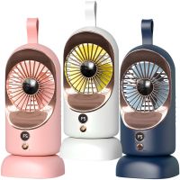 Бездротовий акумуляторний вентилятор Portable Mini Fan F-5 портативний настільний міні охолоджувач повітря з тримачем 5 режимів від USB HR-89
