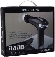 Manual massage gun Fascial Gun Pro HB-005 Black 4 nozzles, wireless percussion vibration massager for the whole body on a battery Black