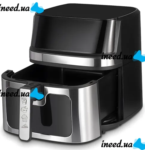 Безмаслянная аэрофритюрница мультипечь Domotec MS-3222 12л 2800W с регулировкой температуры для приготовления еды, фритюрница с функцией аэрогриля