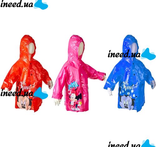 Children's Raincoat Disney Minnie Mouse Windproof Raincoat Raincoat with Long Sleeves and a bag to protect against wind and rain for Children Minnie Mouse
