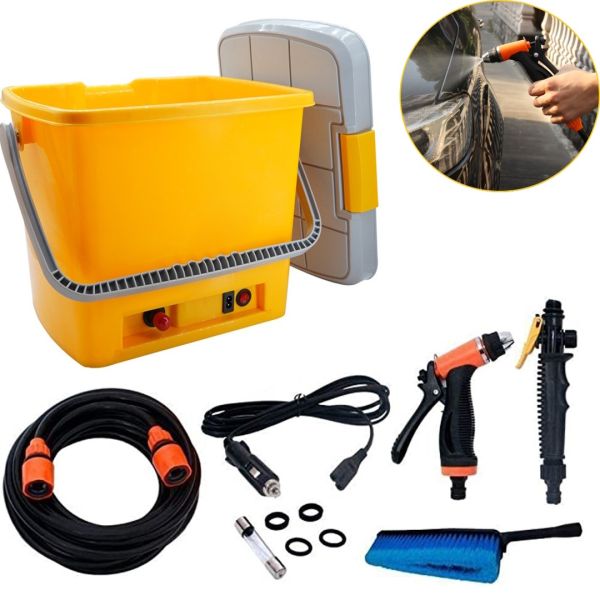 Портативная автомойка высокого давления High Pressure Portable Car Wash, Переносная автомобильная мойка от прикуривателя, Мойка для автомобиля