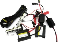 Set of xenon Bosch H3 HID 5000K 35W 12V with ignition boxes and lamps, set of xenon lamps for headlights in car White