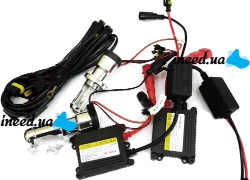 Set of xenon Bosch H3 HID 5000K 35W 12V with ignition boxes and lamps, set of xenon lamps for headlights in car White