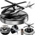 Car Fragrance Helicopter Solar Powered Xiamen KTP030 10ml , Car Air Freshener with Rotating Blades from the Sun Black
