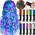 Set of Hair chalk combs 10 pcs with multi-colored dyes for hair coloring, Multi-colored crayons for coloring children and adults