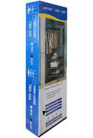 Кутова вішалка для одягу Corner Coat Rack TM2-202 вертикальна стійка з гачками для зберігання речей і двома полицями для взуття 170х43 см White