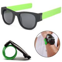 Гнучкі сонцезахисні окуляри браслет Clix Out Sunglasses для чоловіків і жінок, спортивні окуляри-браслет трансформер з гнучкими дужками, зелені