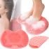 Silicone massage mat Cleaner Shower Foot Scrubber Mat Pink LY-379 back and foot suction cup wall mounted shower washcloth Pink