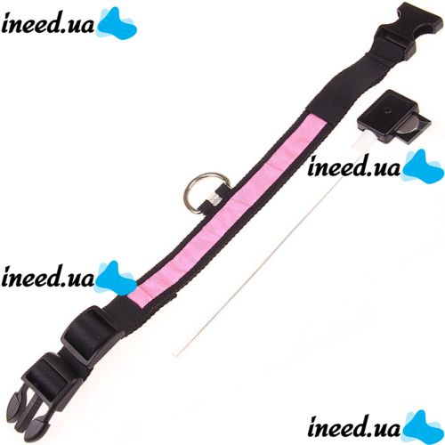 Luminous Fabric Collar Glow Ring for Cats and Dogs LED Neon with LED Backlight on Battery with USB for Pets