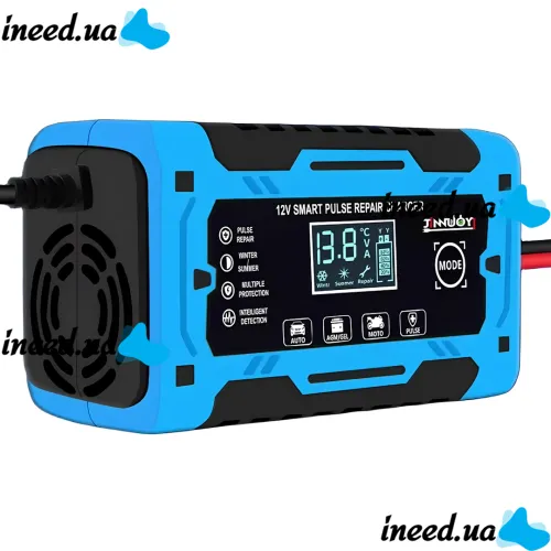 Автомобільний імпульсний пускозарядний АКБ Jinnuoyi Pulse Repair Charger 12V 10A пристрій з LED дисплеєм для зарядки акумуляторів авто 10Ah-200Ah