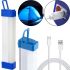 Rechargeable Hanging LED Lamp Bailong BK-700 80W with Magnets and Hook 72 cm, Emergency USB Flashlight Lamp from T700 Battery for Camping