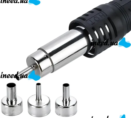 Thermo-air soldering station JCD 8898 2in1 80W soldering iron and 750W thermofan with temperature control and display for SMD soldering and electronics repair.