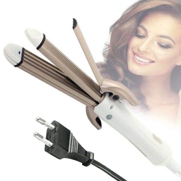 Multifunctional Triple Curling Iron Straightener Gemei GM-2962 4 in 1 iron Corrugation for straightening, styling and curling hair from the network 30W Kemei KM-8851