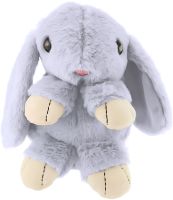 Музичний плюшевий зайчик Repeat Happy Rabbit FJ8888 White дитяча м'яка іграшка заєць із підсвічуванням і звуковими ефектами на акумуляторі від USB