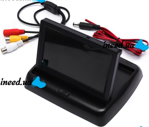 Автомобільний монітор Monitor 4085 LCD 4.3 " дюйма складаний екран для Камери заднього виду на торпеду, розкладний дисплей TFT автомонітор в машину