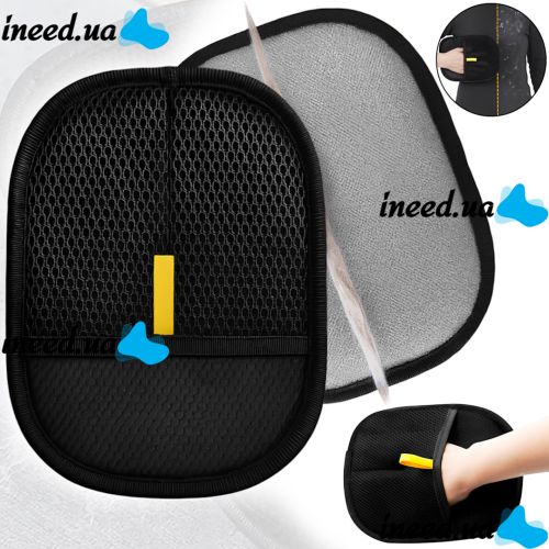 Двостороння рукавичка Pet Hair Removal Glove PL-23 для видалення шерсті тварин, електростатична щітка для прибирання ворсу, пилу та волосся 24х16 см