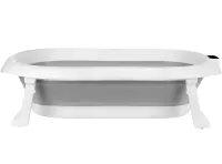 Smart Babyhood BH-334G folding baby bathtub for babies with LED thermometer, cushion and shower handle Grey
